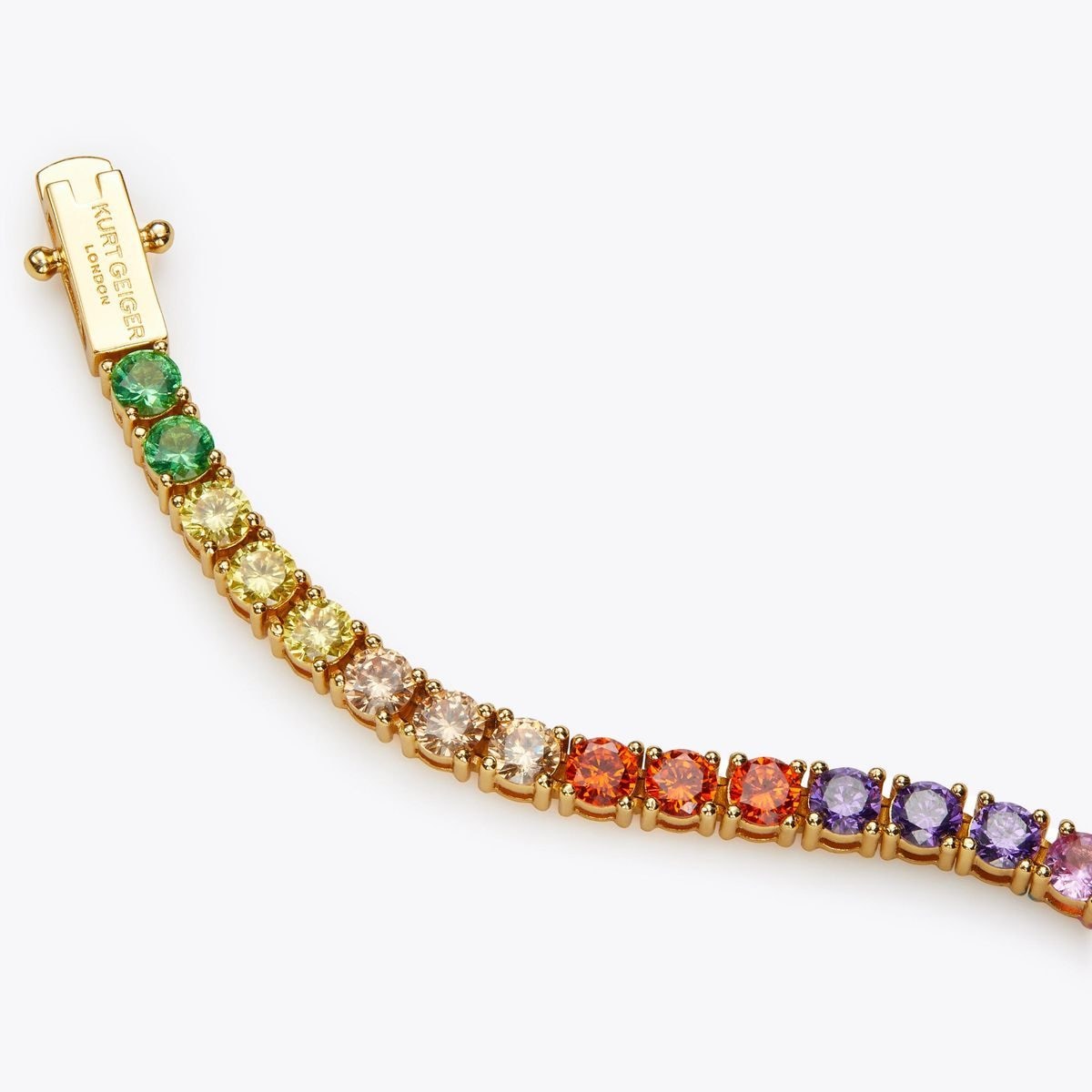 Gemstone tennis bracelets with a bit of colour.