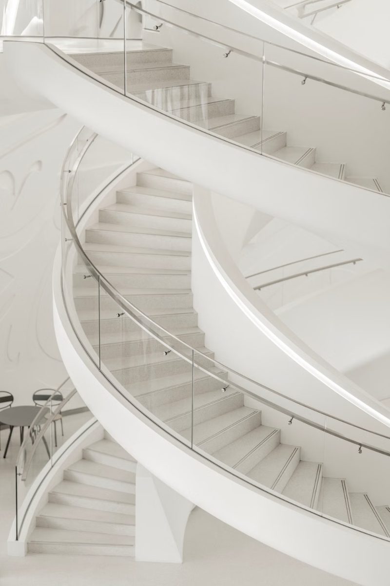 A spiral staircase