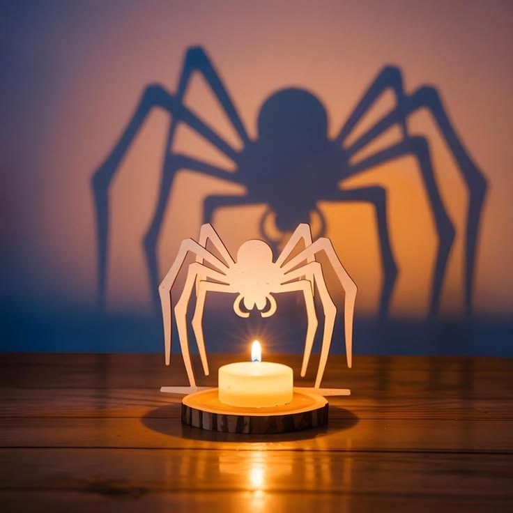 Halloween silhouette spider
