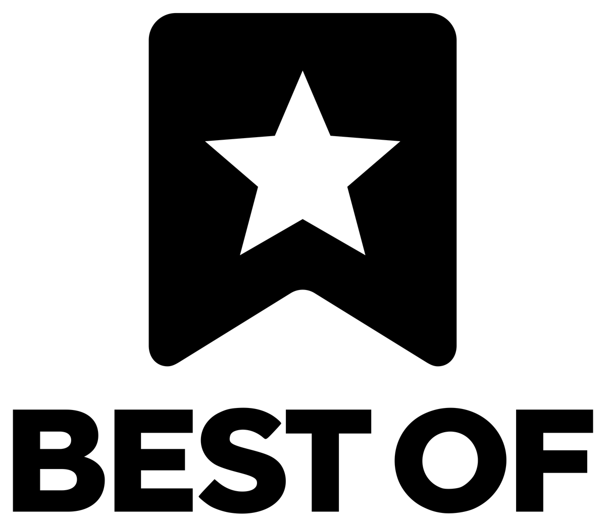 The stacked BEST OF logo in black: the bookmark icon above the words BEST OF