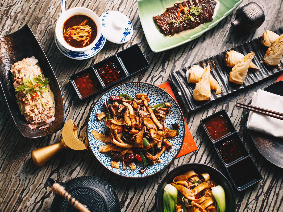 Chinese sharing dishes served at Maiden Shanghai in Dubai